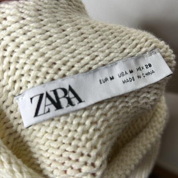 Zara Ecru Mock Neck Sweater - Picture 6 of 6